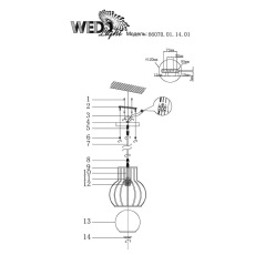 Подвесной светильник Wedo Light Furtado 66070.01.14.01