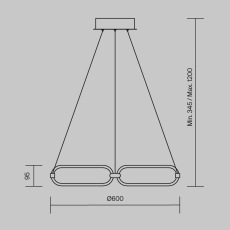 Подвесной светильник Chain 3000K 50Вт, MOD017PL-L50MG