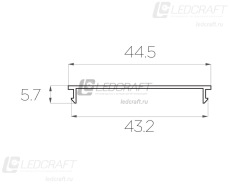 Рассеиватель матовый поликарбонат LC-LRM-44-6