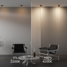 Встраиваемый светильник Onda 2200-4000K 12Вт 120°, DL024-12W-DTW-BMG