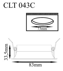 Встраиваемый светильник Crystal Lux CLT 043C WH