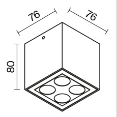 Потолочный светильник Ares 3000К 8Вт IP 54, O309CL-L8GF3K