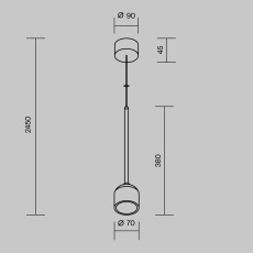 Подвесной светильник Apex 3000К 8Вт IP54, O491PL-L8B3K