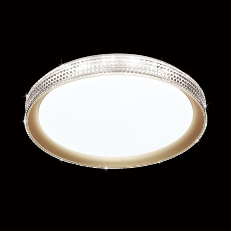 3054/DL PALE SN 132 Светильник пластик/белый/золотистый LED 48Вт 3000-6300K D395 IP43 пульт ДУ SHINY