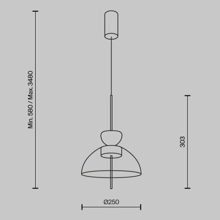 Подвесной светильник Bangkok 3000К 12Вт, MOD185PL-L6B3K5