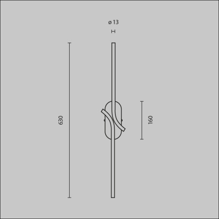 Настенный светильник (бра) Renaissance 3000К 6Вт, MOD256WL-L5BS3K3