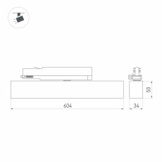 Светильник LGD-FLAT-4TR-S605-25W Day4000 (BK, 100 deg, 230V) (Arlight, IP20 Металл, 3 года), 033697(1)