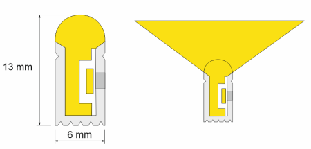 Гибкий неон KN-0613M120-10W65K-24V