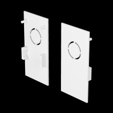 Заглушка торцевая 2шт Exility накладной белый, TRA034EC-41W