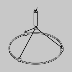 Основание круглое D650мм для трековых светильников Flarity TFC-Flar-H02-B, черный