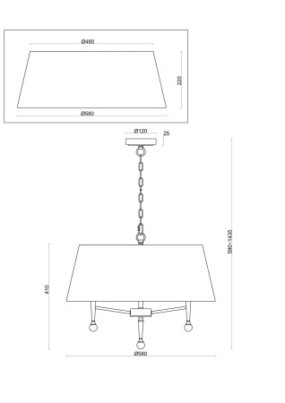 Подвесная люстра Freya Rosemary FR5190PL-05BS3