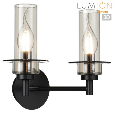 6555/2W CLASSI LN25 черный/дымчатый/металл/стекло Бра E14 2*40W 220V MADONNA