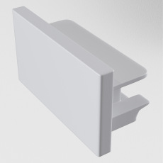 Заглушка торцевая 1шт Unity накладной белый, TRA001EC-11W