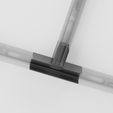 Коннектор Т-образный Gravity накладной черный, TRA010CT-41B