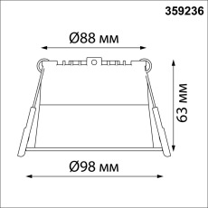 359236 SPOT NT23 282 белый Светильник встраиваемый светодиодный IP20 LED 12W 220V 840Лм 3000К TRAN