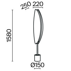 Напольный светильник (торшер) Breeze 3000К 33Вт, MOD281FL-L33BS3K