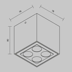 Потолочный светильник Ares 3000К 8Вт IP 54, O309CL-L8GF3K