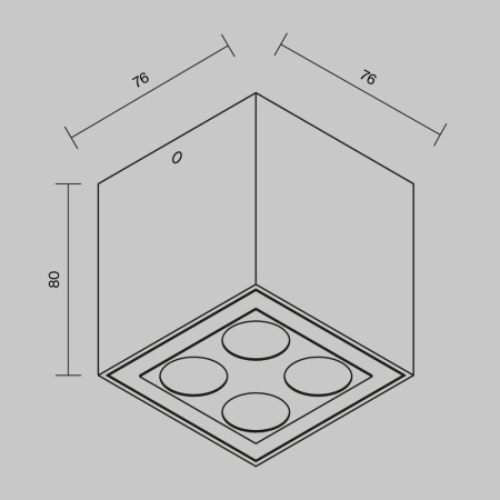 Потолочный светильник Ares 3000К 8Вт IP 54, O309CL-L8GF3K