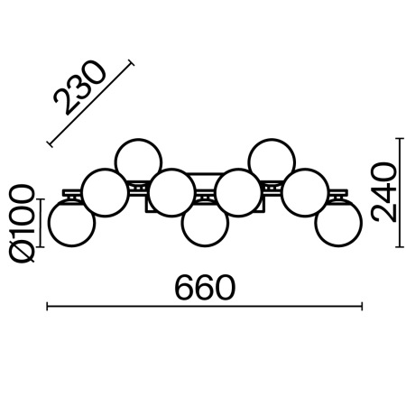 Настенный светильник (бра) Dallas G9х9, MOD547WL-09B