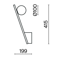 Настенный светильник (бра) Kazimir G9х1, MOD175WL-01G