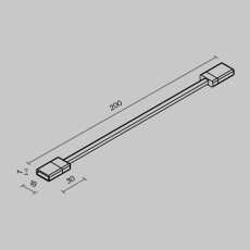 Гибкий коннектор для токоведущей ленты Exility IP черный, O-TR002-SC