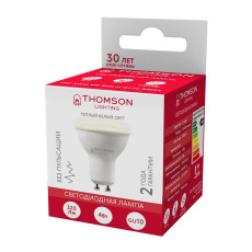 Лампа светодиодная Thomson GU10 4W 3000K полусфера матовая TH-B2103