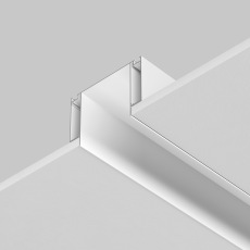 Алюминиевый профиль ниши скрытого монтажа для ГКЛ потолка, ALM-11681-PL-W-2M