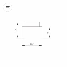 Модуль светодиодный PLURIO-LAMP-R77-9W Warm3000 (BRS, 36 deg, 2-2, 38V, 200mA) (Arlight, Металл)