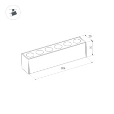 Светильник MAG-DOTS-25-L800-24W Warm3000 (BK, 30 deg, 24V) (Arlight, IP20 Металл, 3 года)