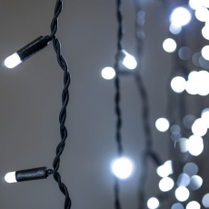 Гирлянда Занавес 2х3 м Белый 220В, 600 LED, Провод Черный Каучук 2,3мм, IP65