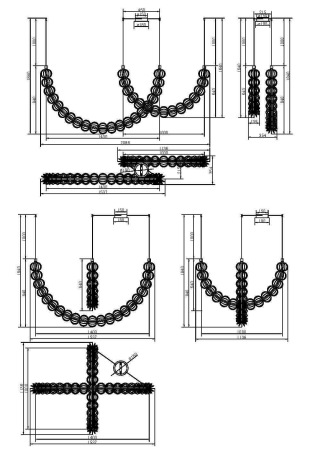 Подвесной светильник Golden Cage 3000К 107Вт, MOD216PL-L55G3K