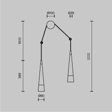 Настенный светильник (бра) Sintesi 3000К 24Вт P090WL-L24CH3K