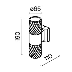 Настенный светильник (бра) Bowery GU10x2 50Вт IP 54, O583WL-02W