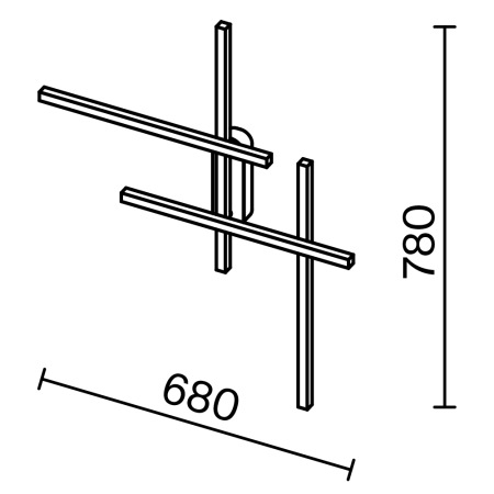 Настенный светильник (бра) Halo 3000-4000К 24Вт, MOD248WL-L24BK