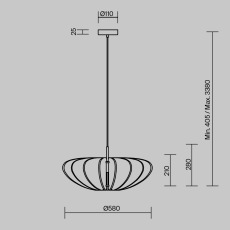 Подвесной светильник Cambio E27х1, MOD398PL-01GR1