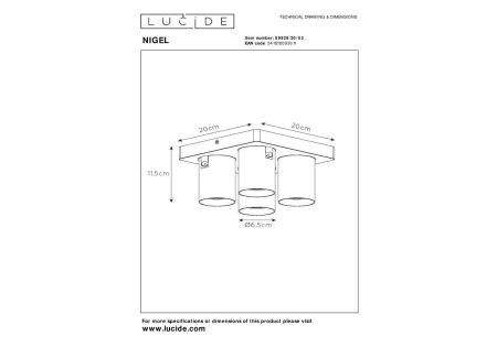 Спот Lucide Nigel 09929/20/02