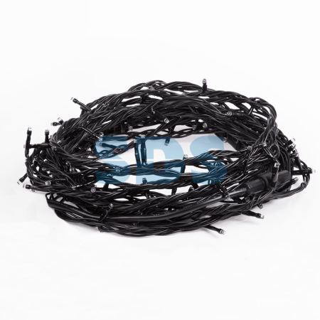 Гирлянда Твинкл Лайт 10 м,  черный ПВХ, 100 диодов, цвет мультиколор