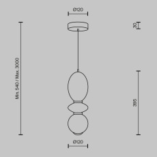 Подвесной светильник Brosche 3000K 12Вт, MOD362PL-L10BG3K