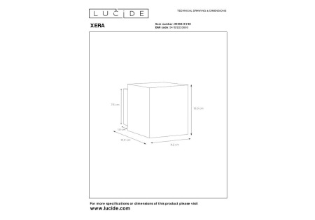 Настенный светильник Lucide Xera 23253/01/30