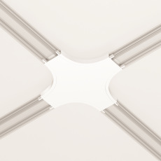 Коннектор питания X-образный Radity белый, TRA084CX-11W