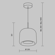 Подвесной светильник Madmen 3000K 6Вт, MOD128PL-L6AM