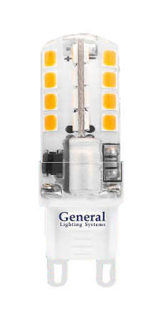 Лампа светодиодная General Капсульная GLDEN-G9-5-S-220-2700, 661547, силикон, теплый белый