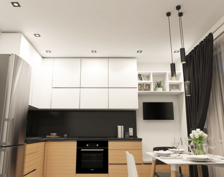 Точечный встраиваемый светильник Denkirs DK3071-BK+WH