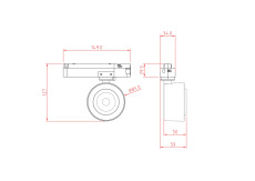 Трековый светильник Treo Unity 4000K 13Вт, TR023-1-12B4K