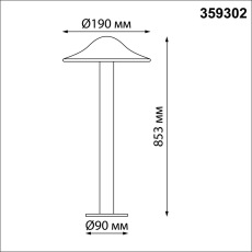 359302 STREET NT24 000 черный Светильник ландшафтный IP65 LED 7W 4000K 175-265V FUNG