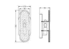 Настенный светильник (бра) Marmo E14х1 40Вт MOD099WL-01G3