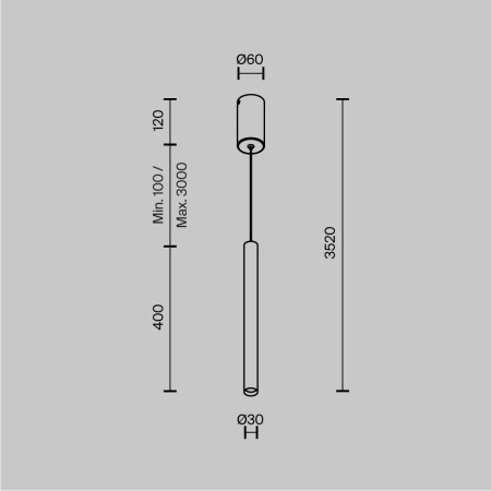 Подвесной светильник Pro Base 3000-4000К 6Вт, MOD159PL-L6BK
