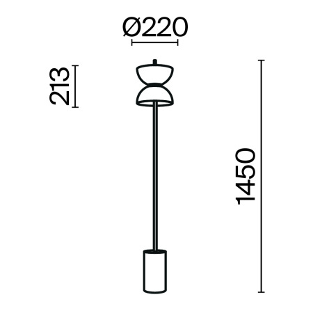 Напольный светильник (торшер) Kyoto 3000К 11Вт, MOD178FL-L11G3K