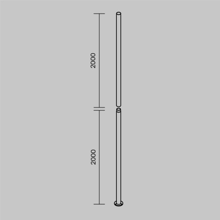 Столб для паркового светильника Pillar, O473P-GF