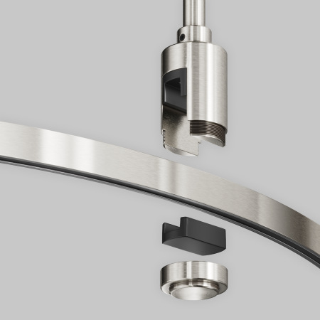 Шинопровод круглый из полукругов 1200мм Flarity платина, TRX154-2SR-D1200-PT